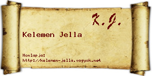 Kelemen Jella névjegykártya